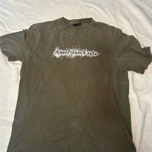 American Eagle Outfitters Men's Khaki Graphic Tee